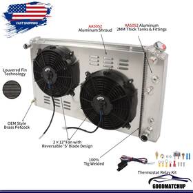 Goodmatchup An57242 For 1983-1990 1984 1985 1986 Chevy Caprice/ C30 3 Row Radiator Shroud Fan Relay