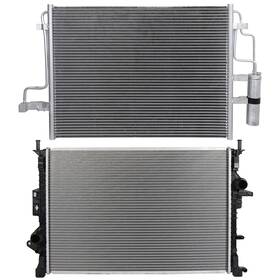 Goodypartsparts 12768855 Radiator Ac Condenser Cooling Kit Aluminum For 2013-2016 Ford Escape