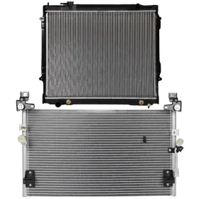 12768874 Goodypartsparts Radiator Ac Condenser Cooling Kit Aluminum For 1998-2004 Toyota Tacoma
