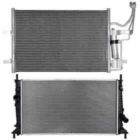 Goodypartsparts 12768905 Radiator Ac Condenser Cooling Kit Aluminum For 2004-2009 Mazda 3