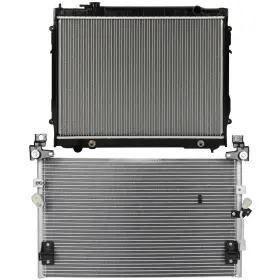 12768933 Goodypartsparts Radiator Ac Condenser Cooling Kit Aluminum For 1998-2004 Toyota Tacoma
