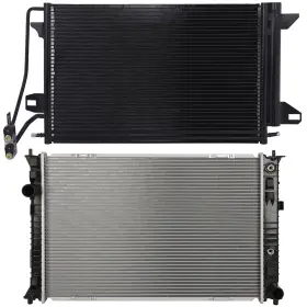 12768942 Goodypartsparts Radiator Ac Condenser Cooling Kit Aluminum For 2007-2012 Lincoln Mkz