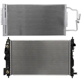 12768945 Goodypartsparts Radiator Ac Condenser Cooling Kit Aluminum For 2012-2013 Chevrolet Impala