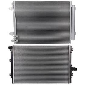 Goodypartsparts 12768962 Radiator And Ac Condenser Cooling For 2009-2010 Volkswagen Passat Cc