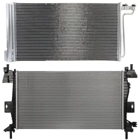 12768978 Goodypartsparts Radiator Ac Condenser Cooling Kit Aluminum For 2012-2014 Ford Focus