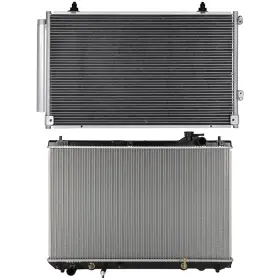 12768997 Goodypartsparts Radiator Ac Condenser Cooling Kit Aluminum For 2001-2007 Toyota Highlander