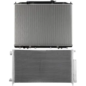 12769001 Goodypartsparts Radiator Ac Condenser Cooling Kit Aluminum For 2005-2007 Honda Accord