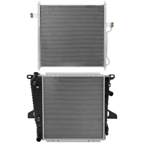 12769005 Goodypartsparts Radiator Ac Condenser Cooling Kit Aluminum For 1997-2001 Ford Explorer
