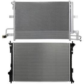 Goodypartsparts 12769036 Radiator Ac Condenser Cooling Kit Aluminum For 2011-2018 Ford Explorer
