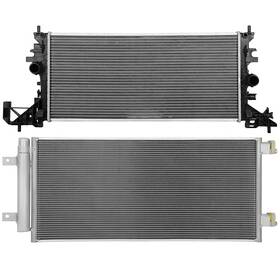 Goodypartsparts 12769040 Radiator Ac Condenser Cooling Kit Aluminum For 2016-2019 Chevrolet Cruze