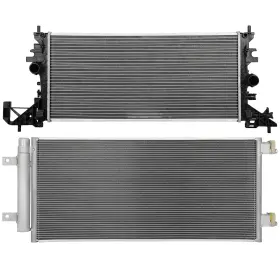 12769040 Goodypartsparts Radiator Ac Condenser Cooling Kit Aluminum For 2016-2019 Chevrolet Cruze