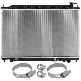 Goodypartsparts 12798451 For 2003-2007 Nissan Murano Aluminum Radiator With Universal Oil Hose Clamps Kit