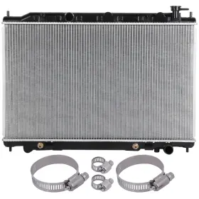 12798451 Goodypartsparts For 2003-2007 Nissan Murano Aluminum Radiator With Universal Oil Hose Clamps Kit