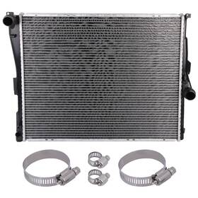 Goodypartsparts 12798465 For 2004-2006 Bmw X3 Aluminum Radiator With Universal Oil Hose Clamps Kit