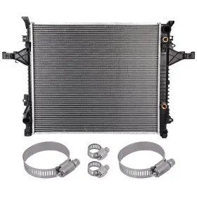 12820436 Goodypartsparts Aluminum Radiator For Volvo Xc60 2010-2011 With Universal Oil Hose Clamps Kit