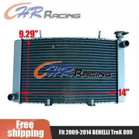 Gpi 624339330937 Aluminum Radiator For Aftermarket Benelli Tre-k Trek 899 Tre K Motorcycle Racing
