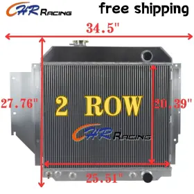 1455 Gpi Racing Aluminum Radiator Fo 1992-96 Ford E-150 E-250 E-350 Econoline Club Wagon 4.9l At