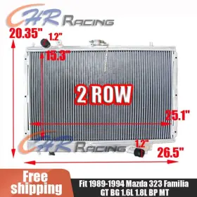 62408a Gpi Racing Aluminum Radiator For Mazda 323 Familia Gt Bg 1.6l 1.8l Bp Mt 1989-1994