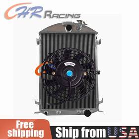Gpi Racing 624339326237 Aluminum Radiator Fans For 1930 1931 Ford Model A With Chevy V8 Conversion