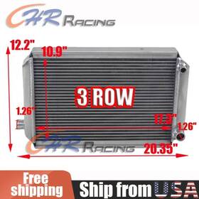 Gpi Racing 624339330753 3 Row Aluminum Radiator For Mg Midget With 1600cc Engine 1974-1979 75 76 77 Mt