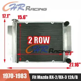 Gpi Racing 624339330951 Aluminium Radiator For 1970-1983 Mazda Rx2 Rx3 12a/b Rx4 Rx5 Rx7 12a 1146cc