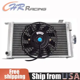 Gpi Racing 624339333006 3 Row Aluminum Radiator And Fan For Gas Shifter Kart / Go All Alloy