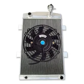 Gpi Racing 624339335949 For Custom Chevy 350 V8 3 Row Aluminum Radiator Fan Manual Mt 1935 1936 35 36