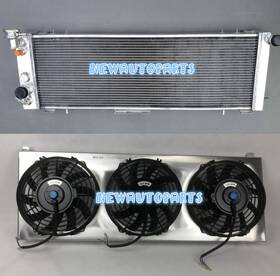 Gpi Racing 89nr5h 3 Row Aluminum Radiator Shroud Fan For 1991-2001 Jeep Cherokee Xj Comanche 4.0l