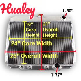 Gpi Racing An57241-1 24 Inch W Aluminum Radiator 3rows For 1967-1970 Ford Mustang/mercury Cougar # Cc338