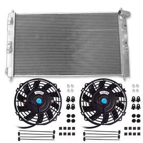 Gpi Racing Evo10 Aluminum Radiator &fans For 2008-2014 Mitsubishi Lancer Evo X / 2.0l I4 Mt