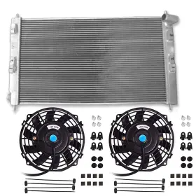 Evo10 Gpi Racing Aluminum Radiator &fans For 2008-2014 Mitsubishi Lancer Evo X / 2.0l I4 Mt