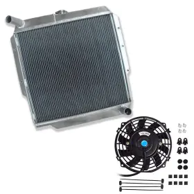 Fj73 Gpi Racing Fj73/fj75 Aluminum Radiator &fan For 1985-93 Toyota Landcruiser 70 Series Petrol