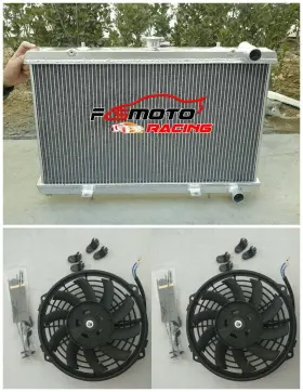 Ca18det Gpi Racing M6b9 Alu Radiator &fans For 88-94 Nissan Silvia S13 180sx 200sx 1.8l Turbo Mt