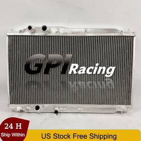 Gpi Racing Mt1-2is60char 2 Row Aluminum Radiator Fits 2006-11 Honda Civic Lx Lxs Ex Gx Dx Sedan 1.8l 2.0l