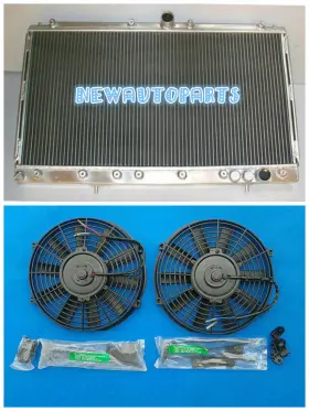 P3w6 Gpi Racing Aluminum Radiator Fans Mitsubishi 3000gt/gto Vr-4 Spyder 3.0 Turbo Mt 1991-1999