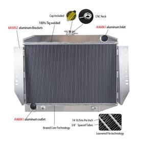Gpi Racing Radiator-586 3 Row Aluminum Radiator For 72-88 Jeep Cherokee Wagoneer J Series J10 J20 5.9l