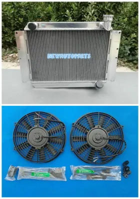 X95ft9 Gpi Racing 5 Core Aluminum Radiator Fan For Up To 700hp Chevy Corvette 350 V8 1955-1960