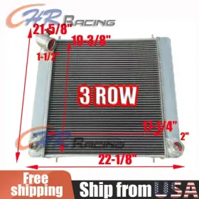 Vdxb65565s Gpi 3 Row Aluminum Radiator For Jaguar E-type Xke Series 1 4.2l Xk I6 1965 1966 1967