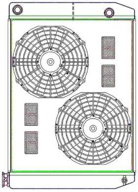 Cu-58242-q Griffin Radiators Megacool Combounit Universal Radiator Dual Pass Cro