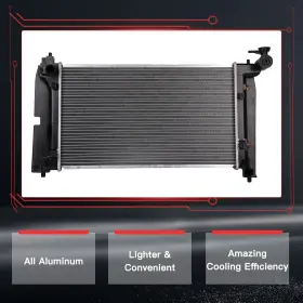 10872660 Hilamps For 2003-2008 Toyota Corolla Pontiac Vibe 4-door 1.8l L4 Aluminum Radiator
