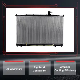11379433 Hilamps For 2008-2009 Hyundai Santa Fe Gl 2.7l Replacement Aluminum Ac Radiator