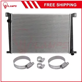 12824196 Hilamps For 2007-2015 Mini Cooper 1.6lradiator 13167 With Universal Oil Hose Clamps Kit