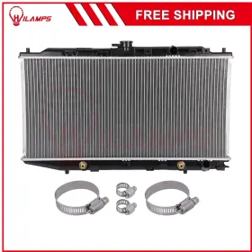 12824203 Hilamps For 1988-1991 Honda Civic Crx With Universal Oil Hose Clamps Kit Cu886 Radiator