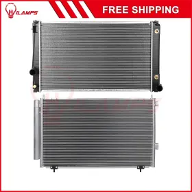 13090169 Hilamps Aluminum Radiator And Ac Condenser Cooling Kit For 2013-2018 Toyota Rav4 2.5l L4