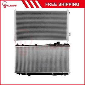 Hilamps 13090207 Aluminum Radiator And Ac Condenser Cooling Kit Fits 2001-05 Acura El Honda Civic