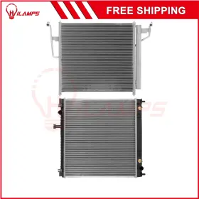 13090216 Hilamps Radiator And Ac Condenser Cooling Kit Fits 04-10 Infiniti Qx56 05-15 Nissan Armada