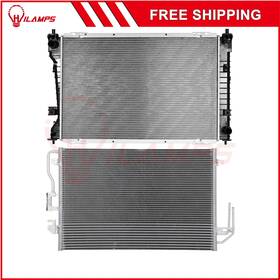 Hilamps 13090231 Aluminum Radiator And Condenser Cooling Kit For 08 Ford Escape Mazda Tribute 2.3l