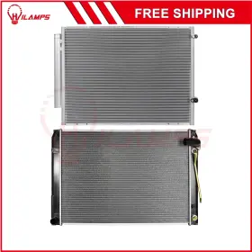 13090237 Hilamps Aluminum Radiator And Ac Condenser Cooling Kit For 2004-2006 Toyota Sienna 3.3l