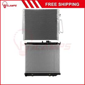 Hilamps 13090246 Aluminum Radiator And Ac Condenser Cooling Kit Fits 2004-2012 Chevrolet Colorado