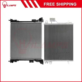 13090255 Hilamps For 2008-2016 Chrysler Town And Country Aluminum Radiator Condenser Cooling Kit 13090255 Hilamps For 2008-2016 Chrysler Town And Country Aluminum Radiator Condenser Cooling Kit
